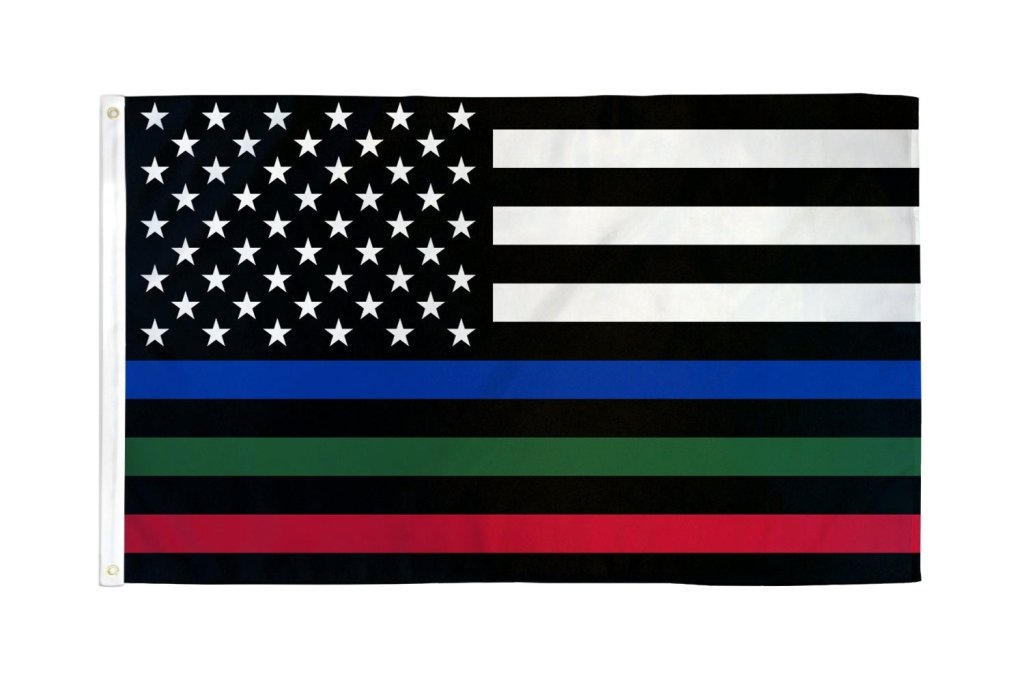 Thin Blue Green Red Line USA Flag flat supplier product image