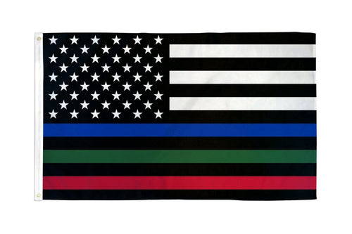 Thin Blue Green Red Line USA Flag flat supplier product image