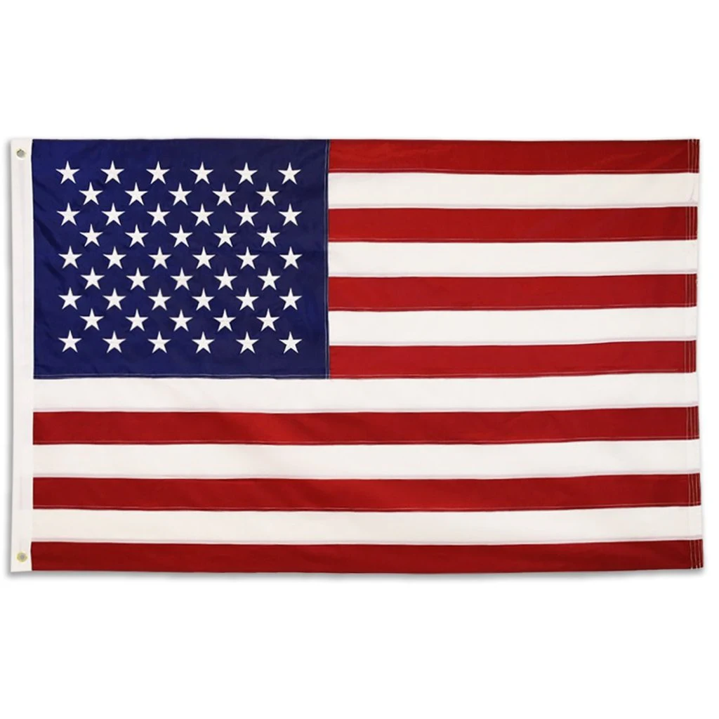 USA embroidered flag 3x5ft with stars and stripes, American patriotic decor